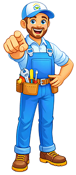 Hank pointing at the headline