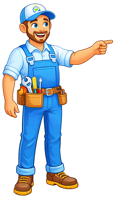 Hank pointing at the headline